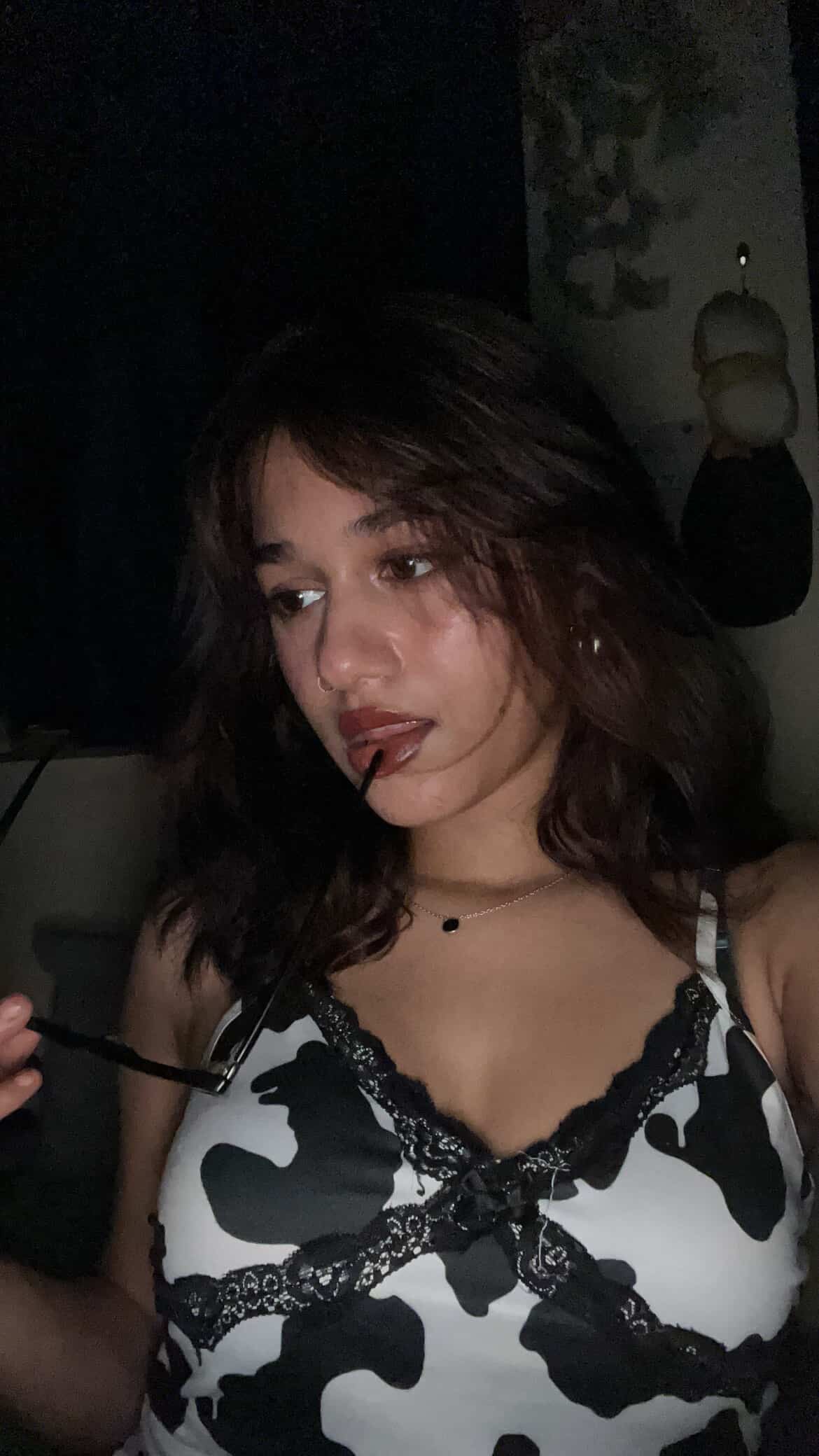 Dainty black onyx necklace