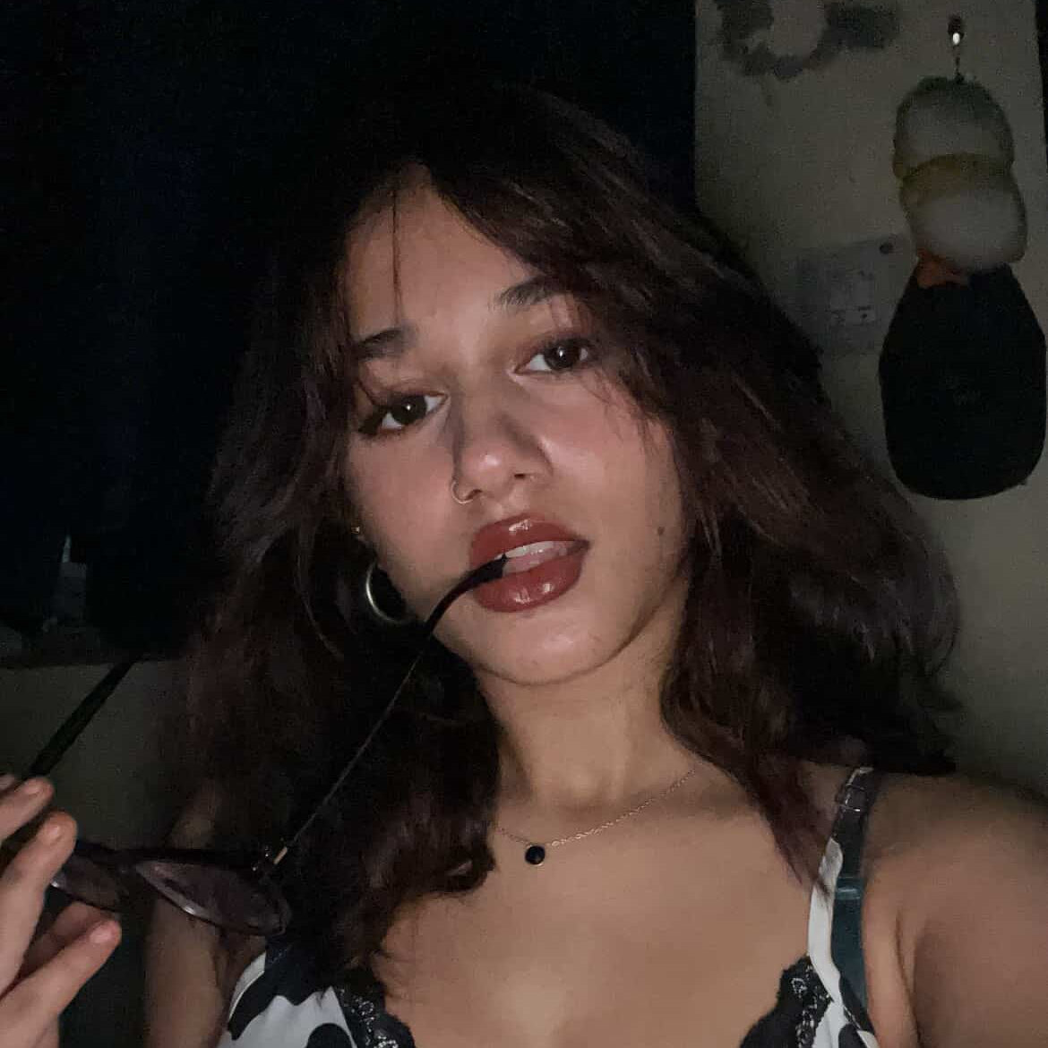 Dainty black onyx necklace