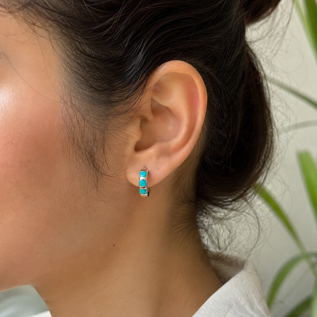 Turquoise hoops
