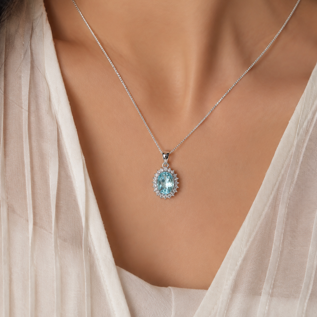 Blue topaz Necklace
