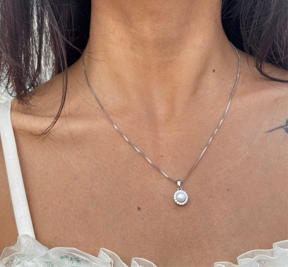 Pearl Luna locket
