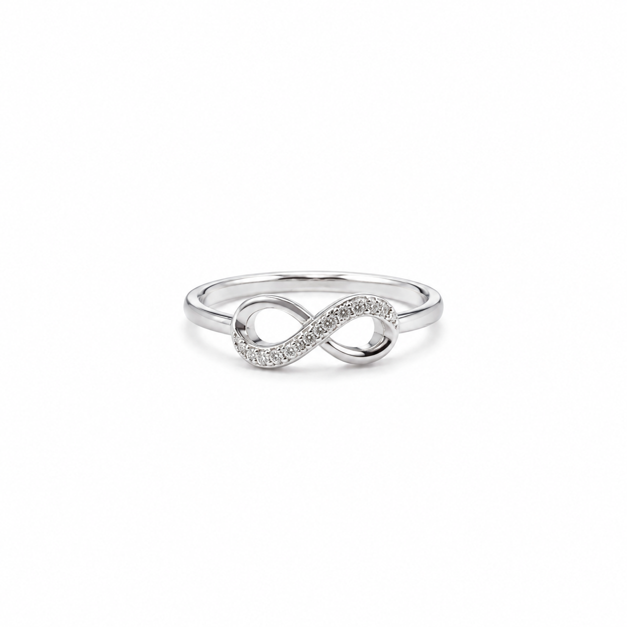 Zircon infinity ring