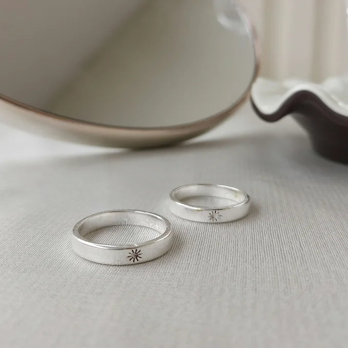 Sun & Moon band rings- promise rings