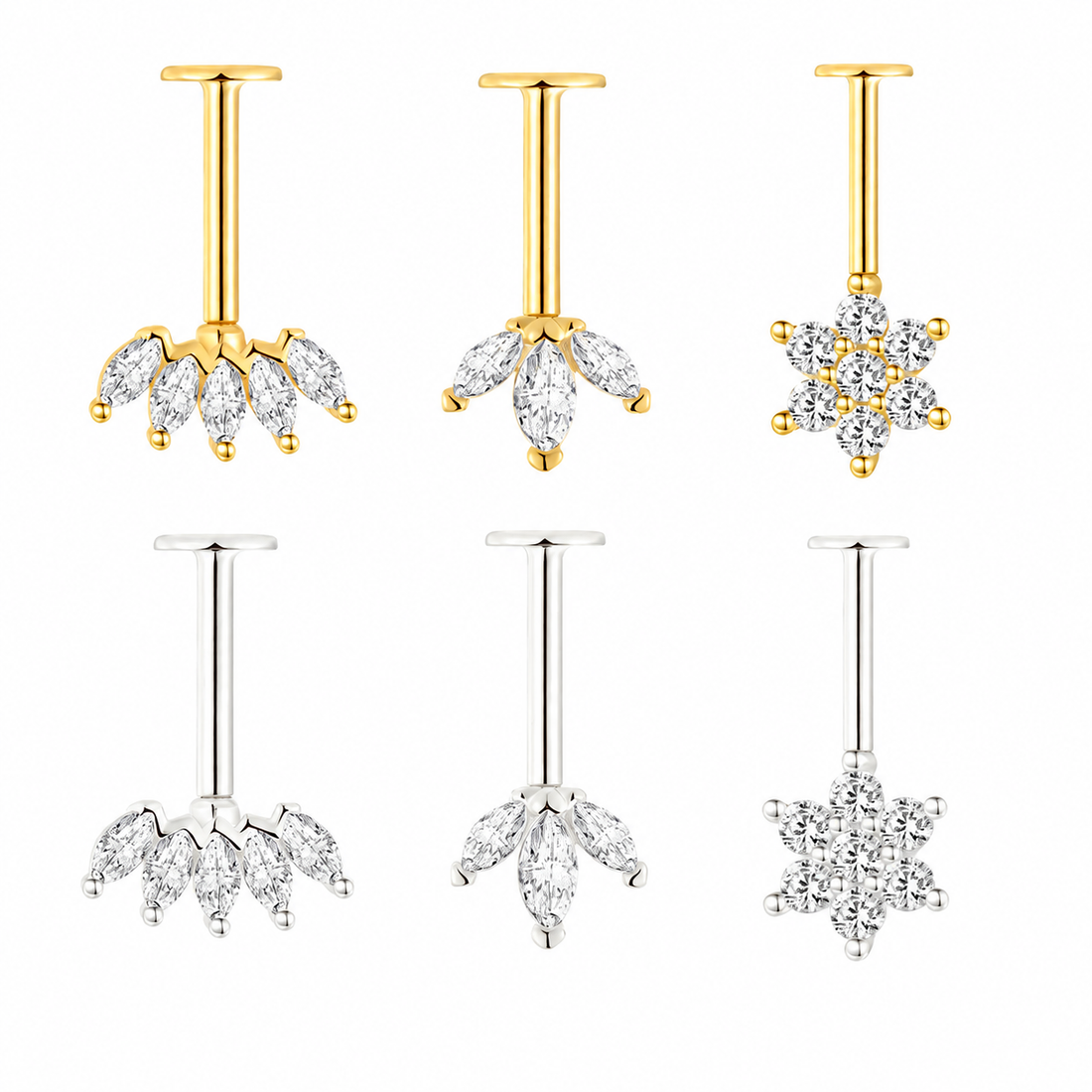 Helix flatback earrings