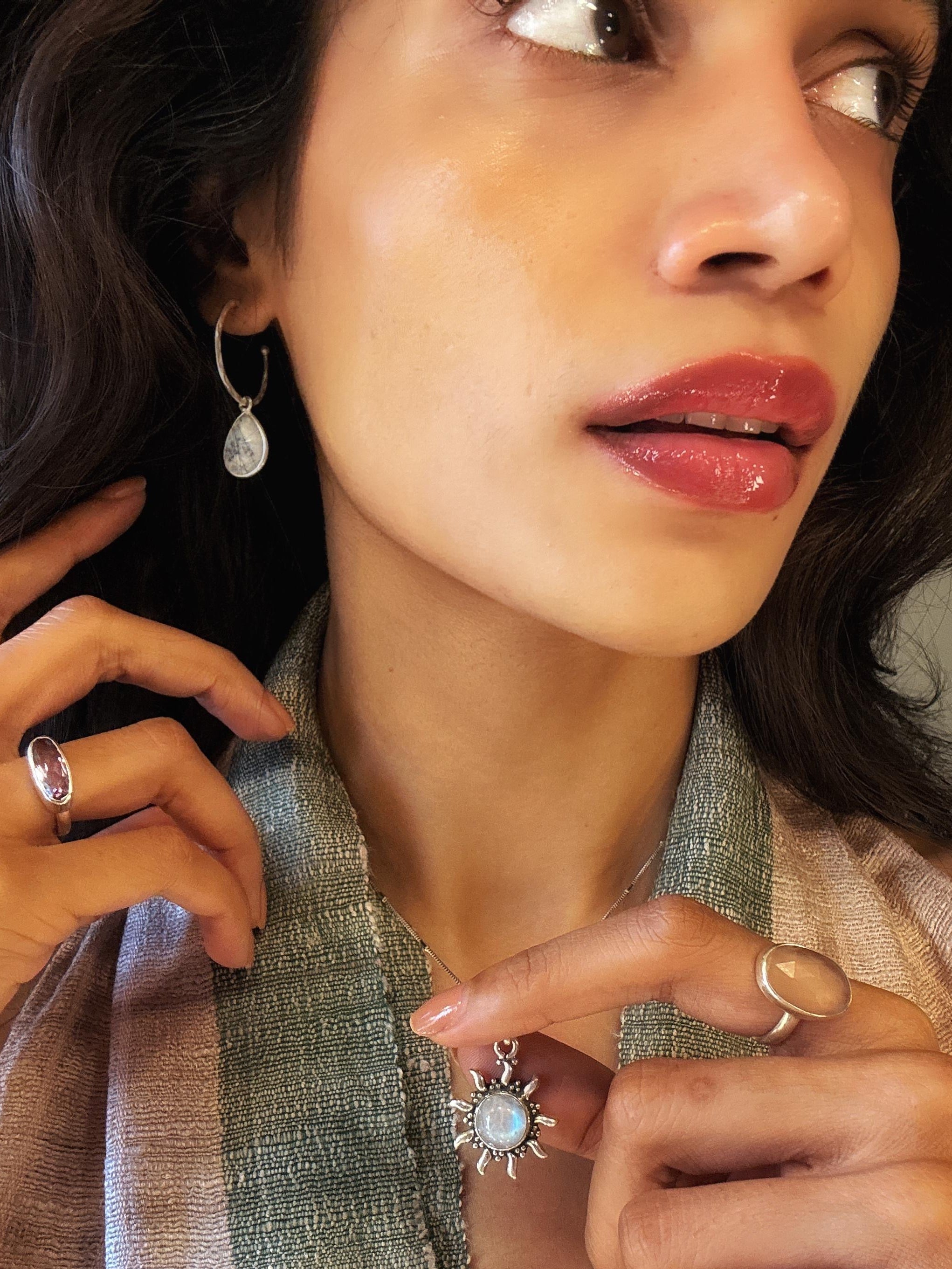 Gemstone hoops