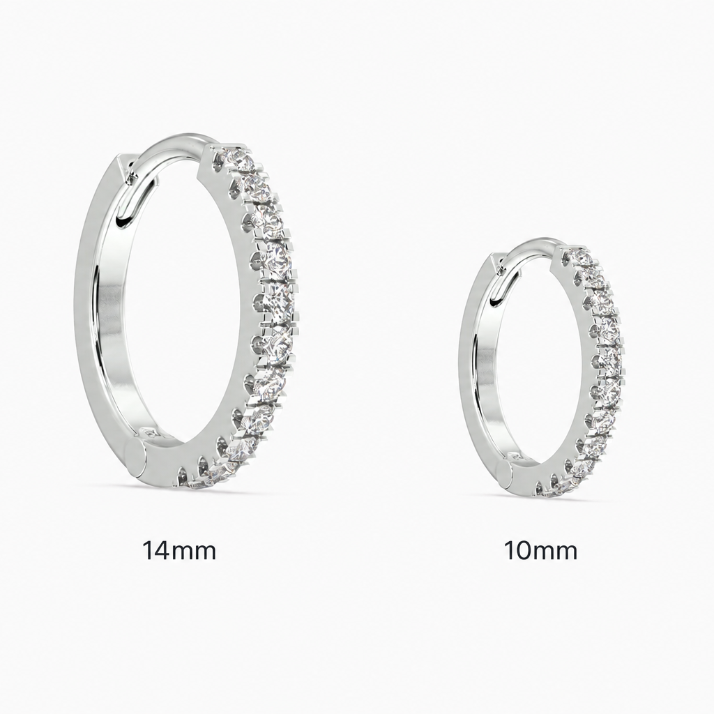 Zircon classic bali hoops