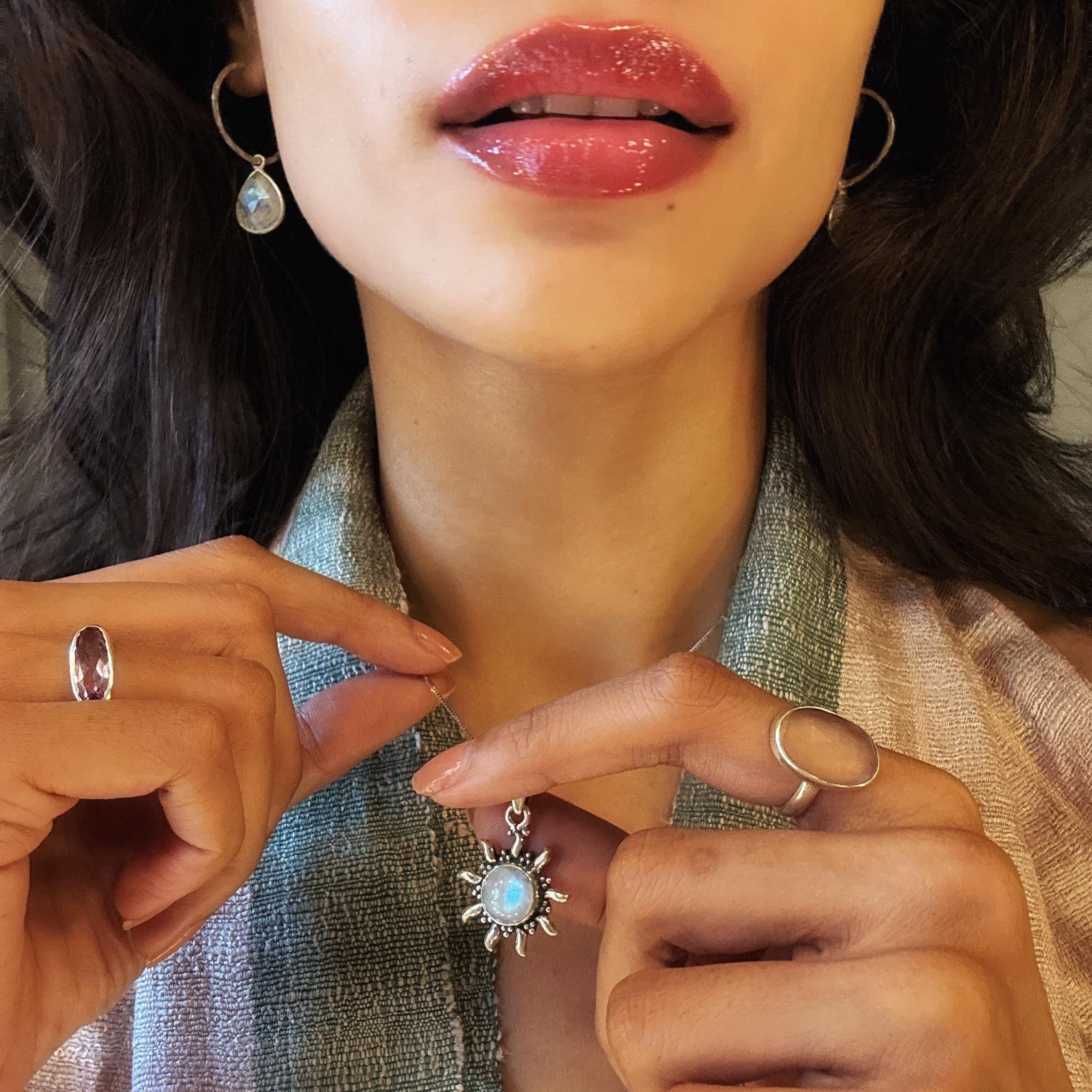 Gemstone hoops
