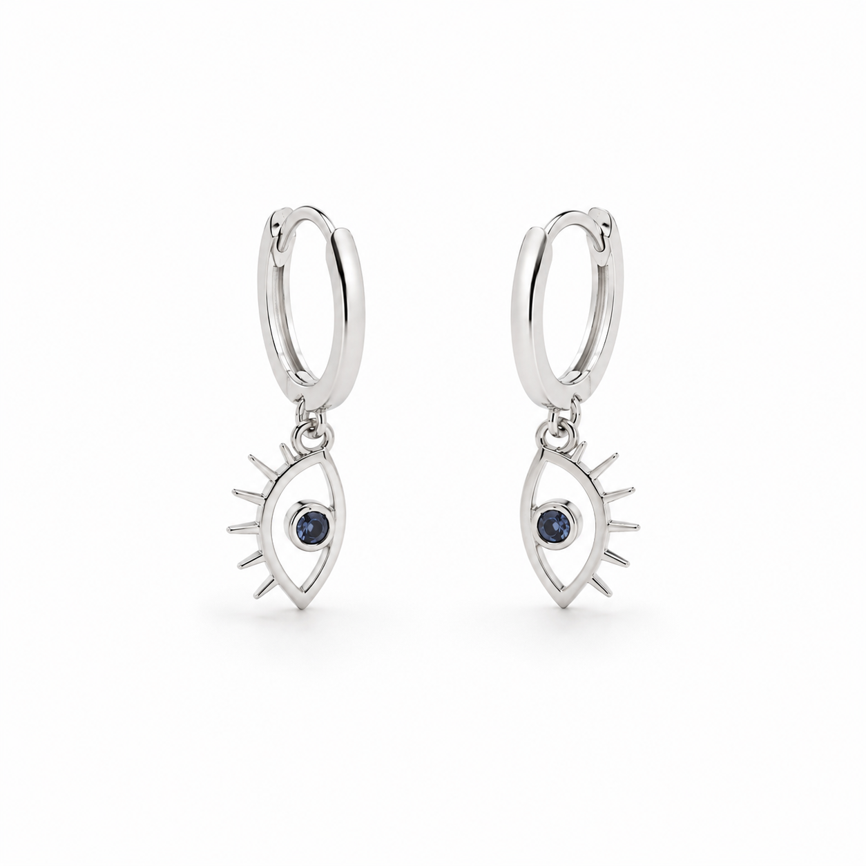 Evil eye hoops