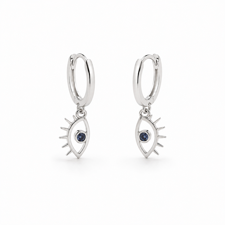 Evil eye hoops