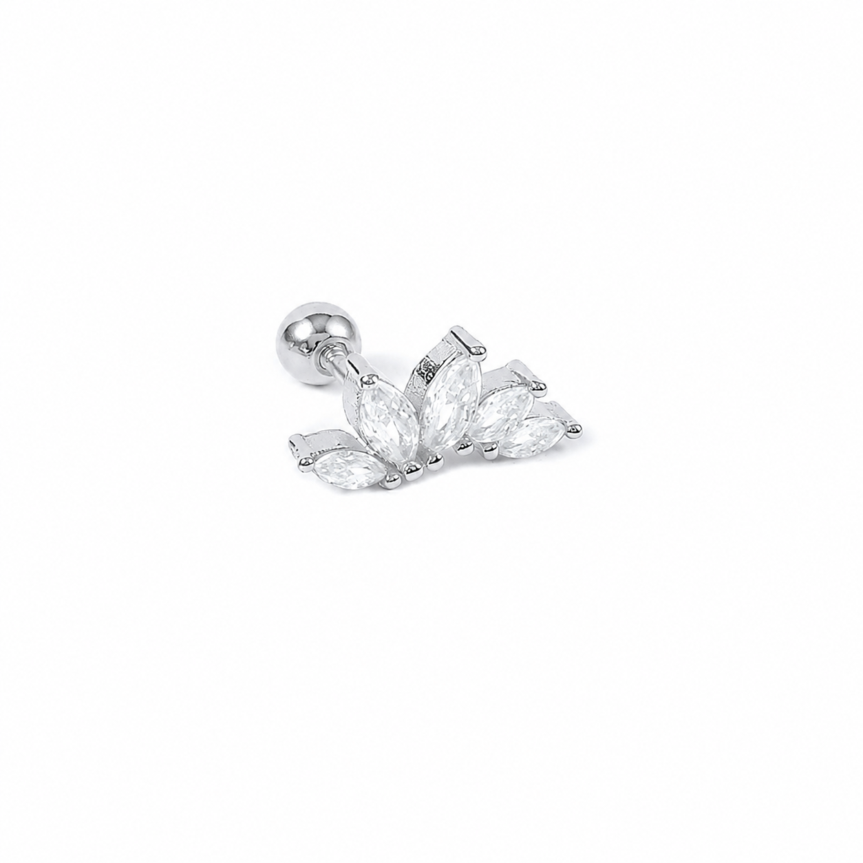 Geometric silver stud