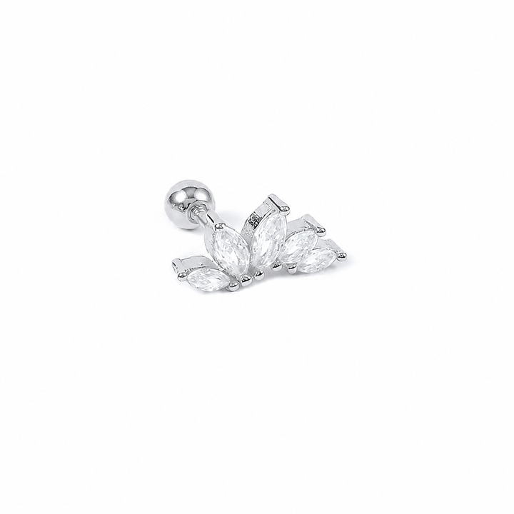 Geometric silver stud