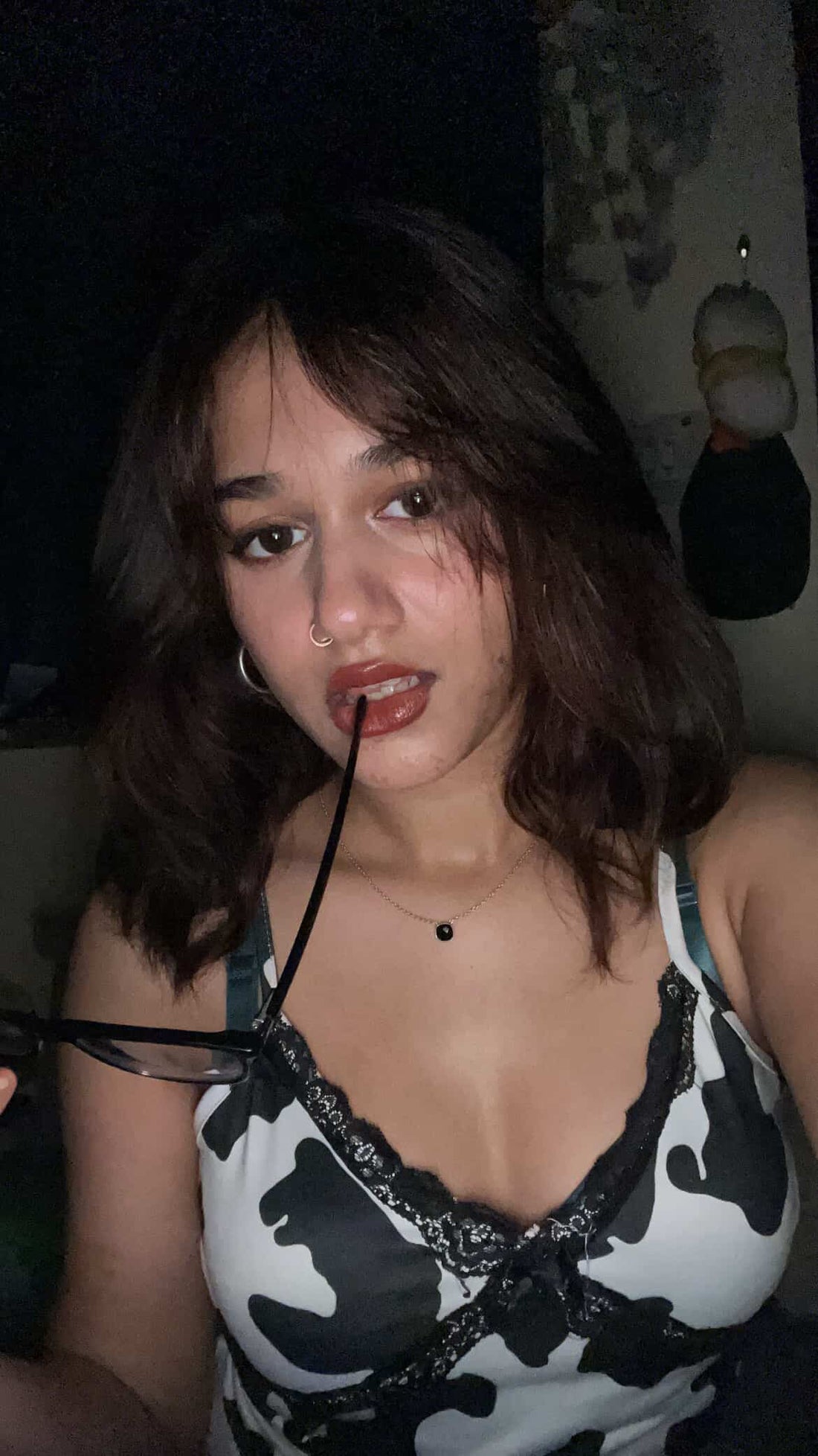 Dainty black onyx necklace