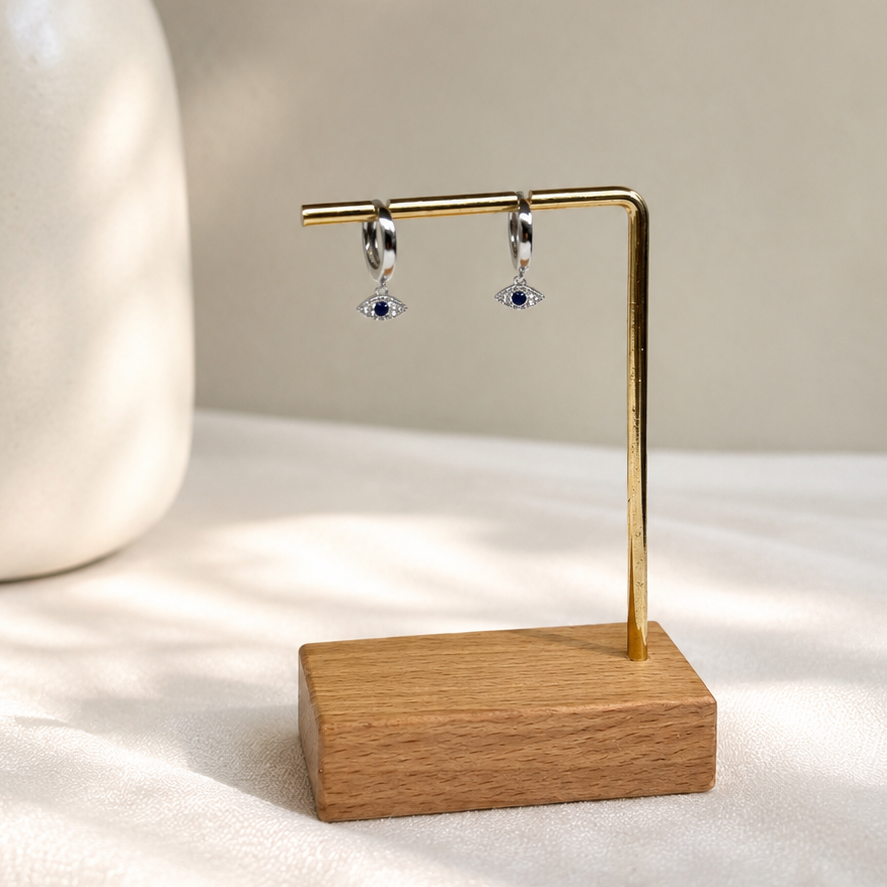 Evil eye hoops