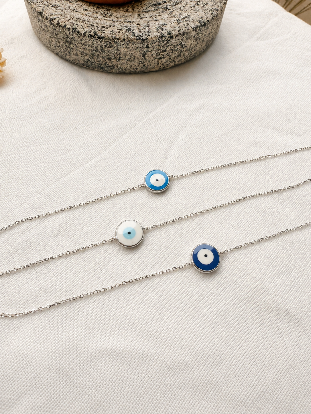 Evil eye enamel bracelet