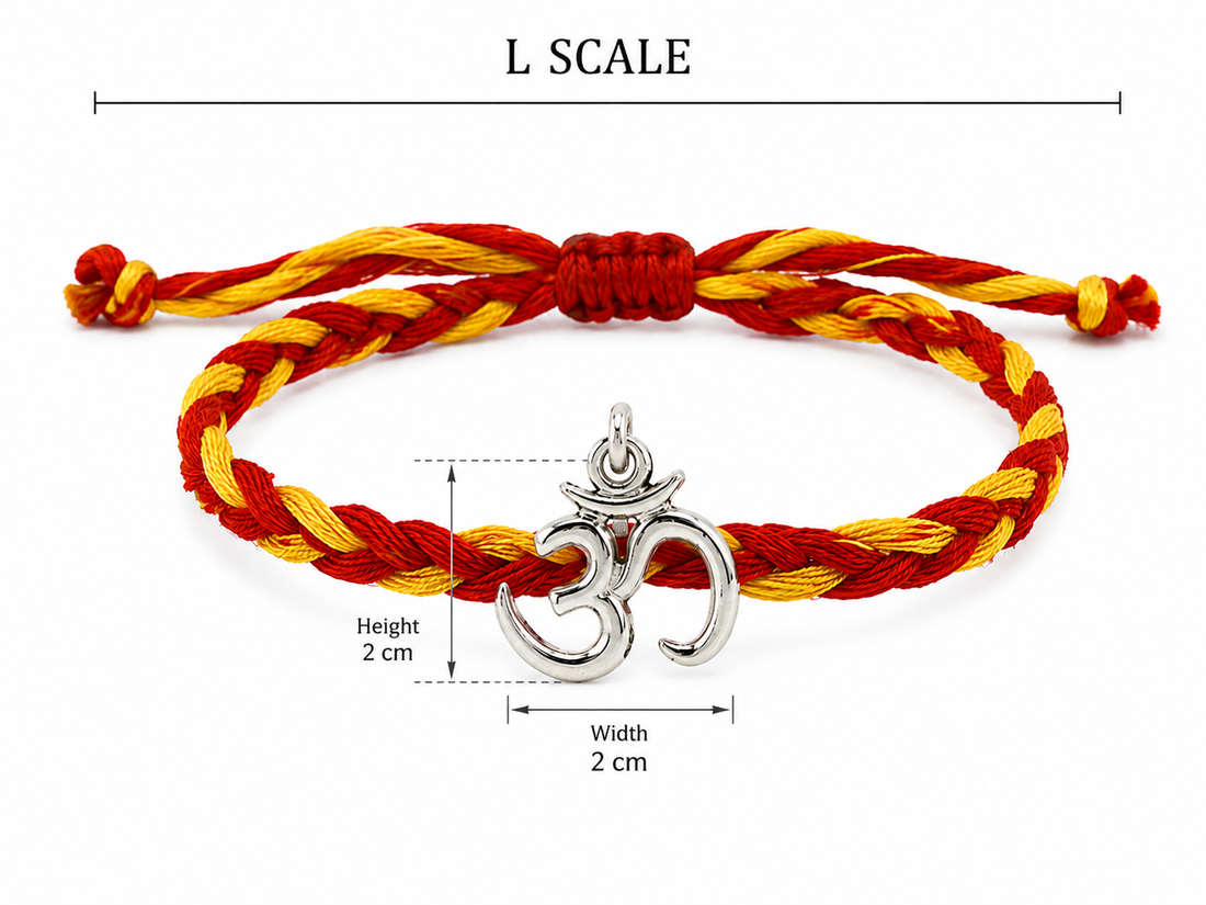 Silver Om rakhi