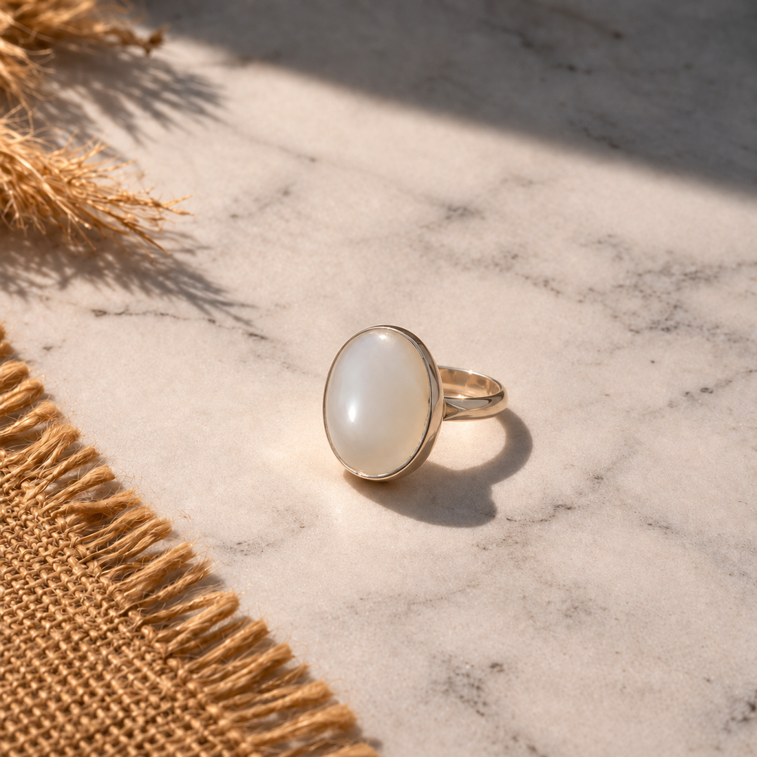 Moonstone bold ring