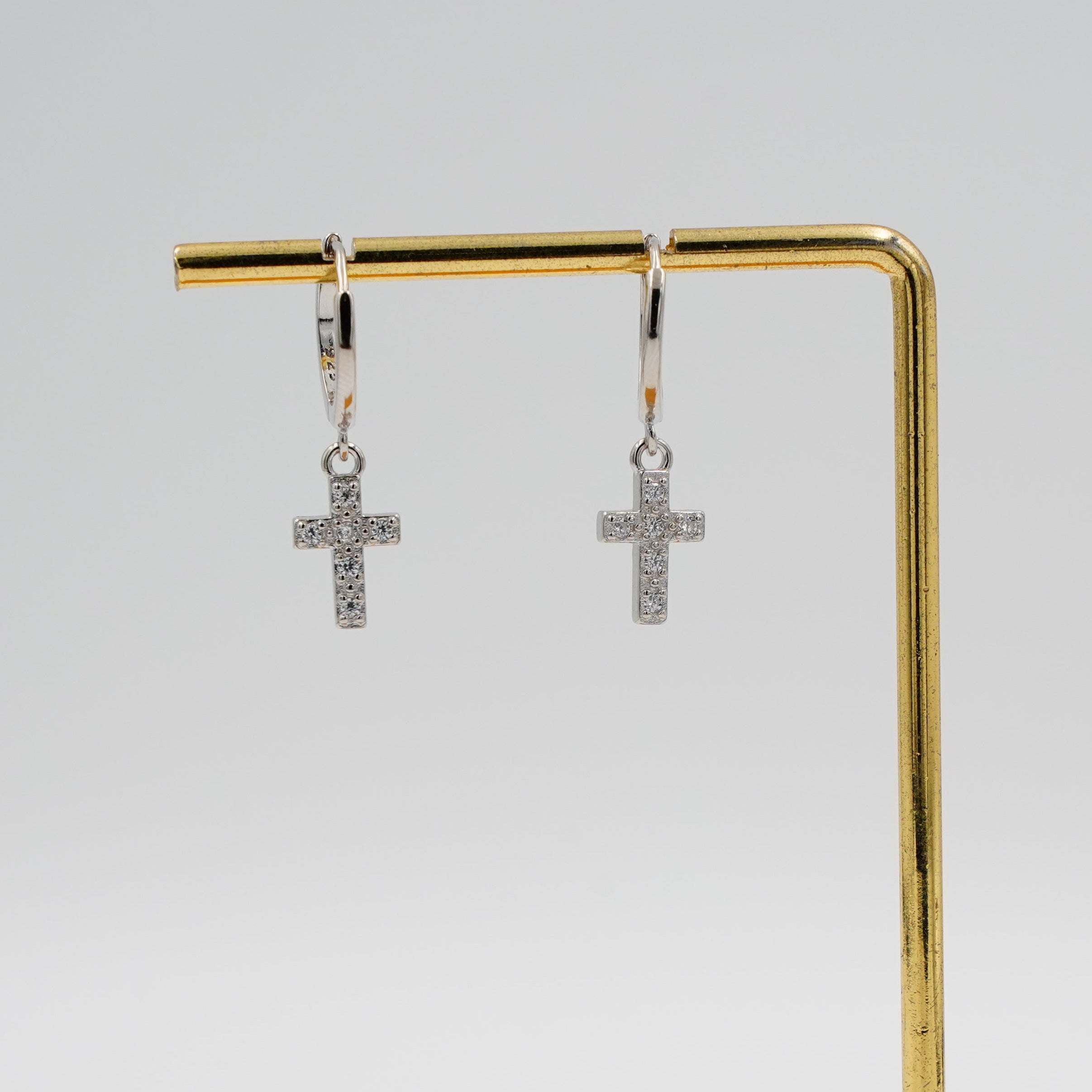 Cz cross hoops