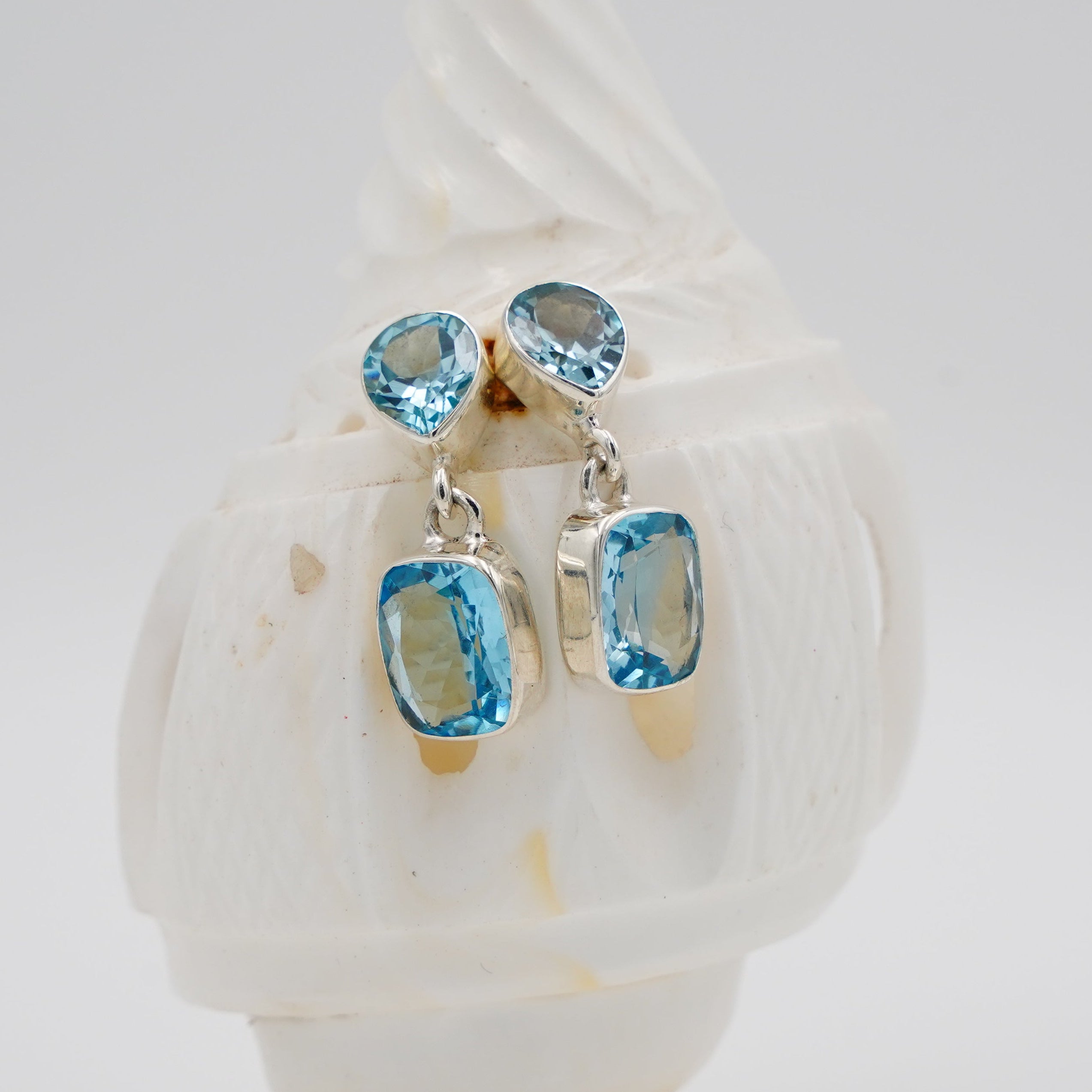 Blue topaz earrings