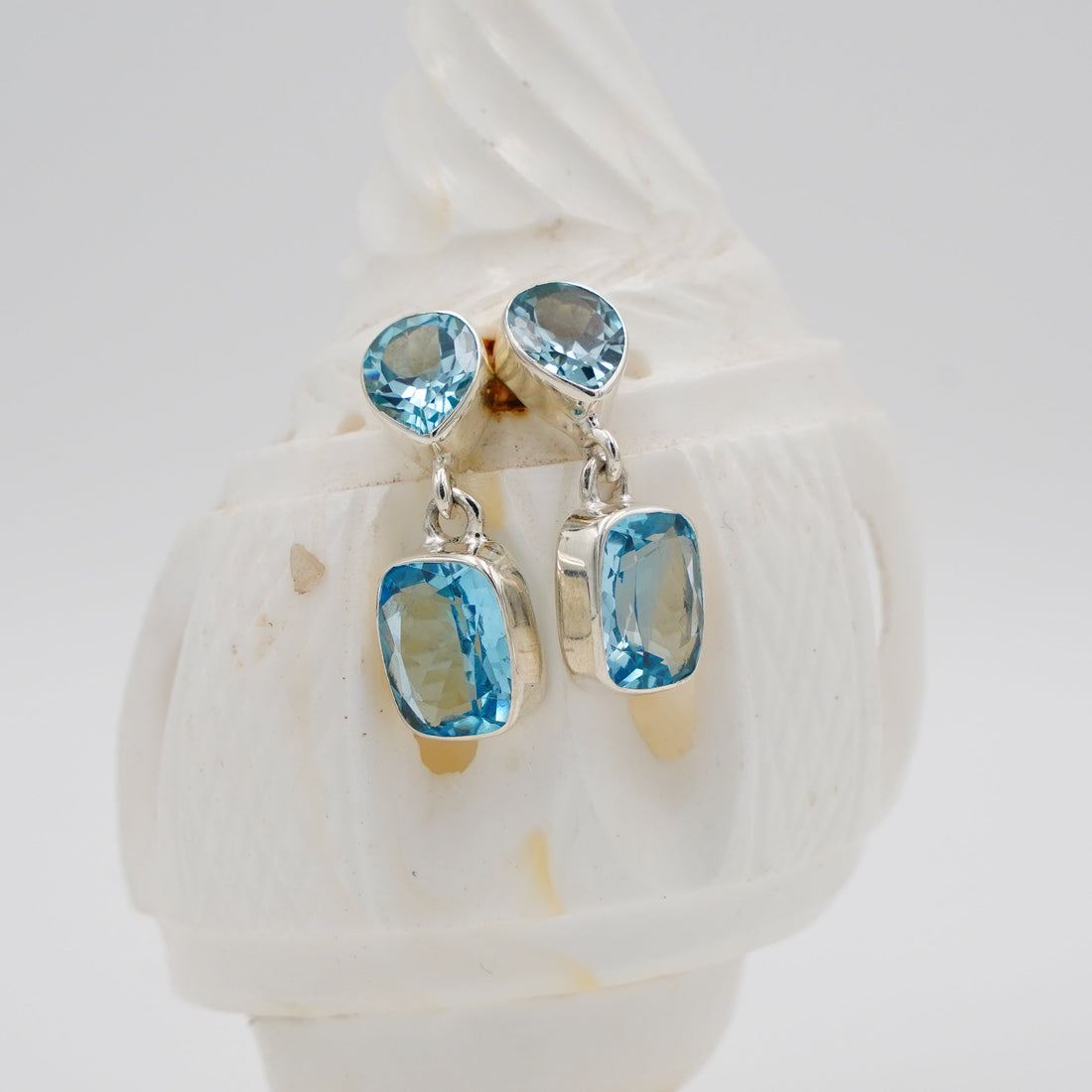 Blue topaz earrings