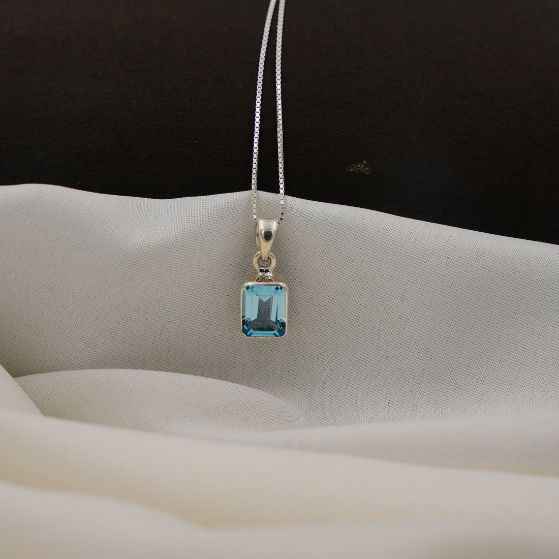 Blue topaz necklace