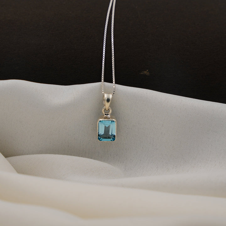 Blue topaz necklace