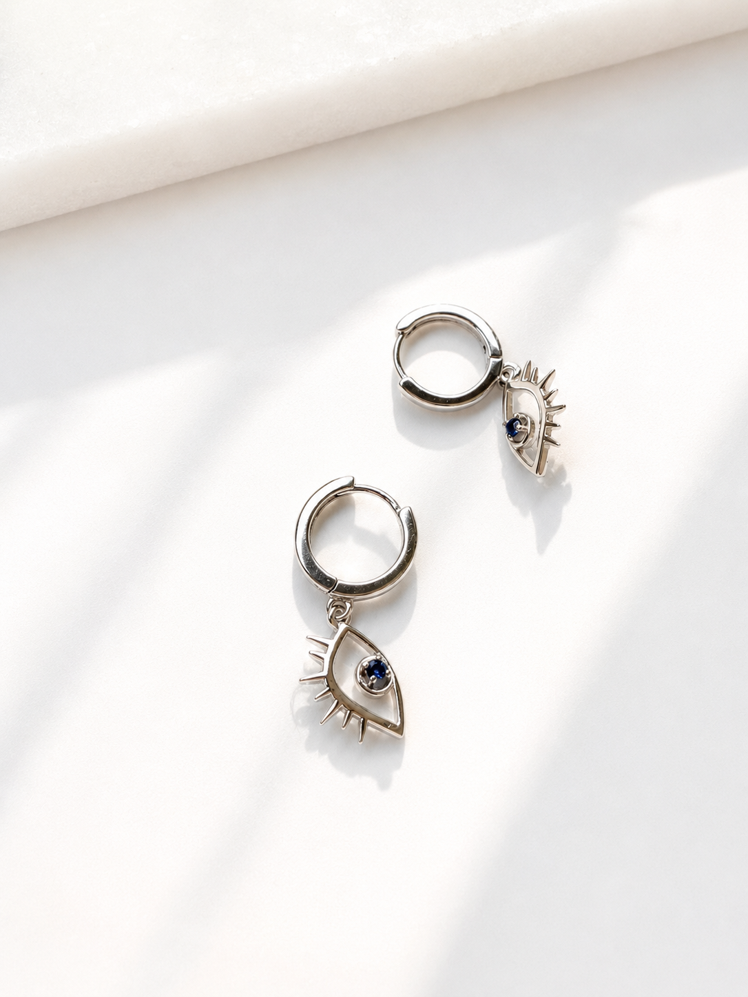Evil eye hoops