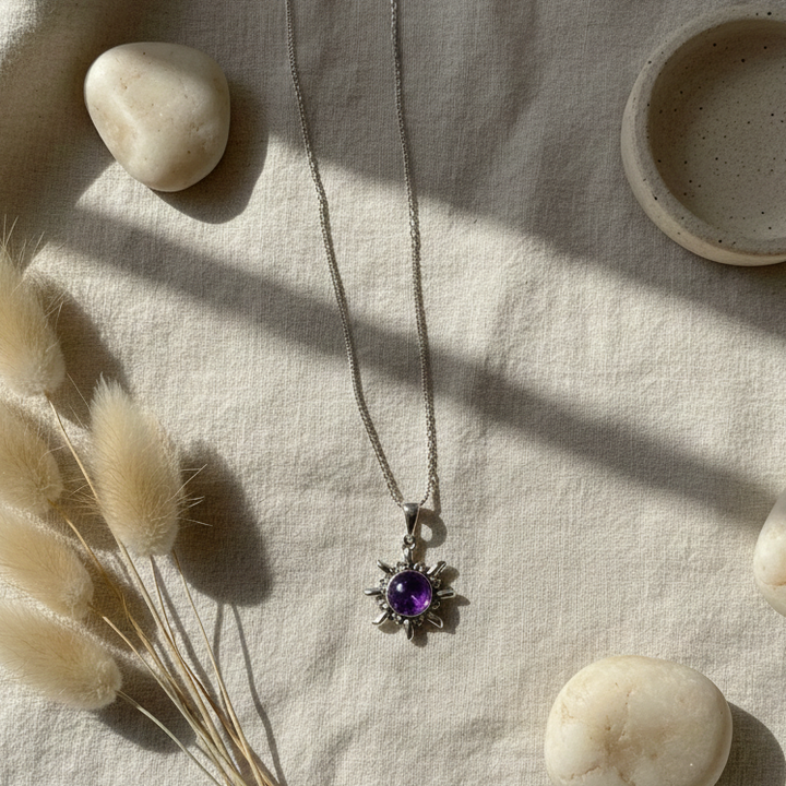 Amethyst Sun Necklace