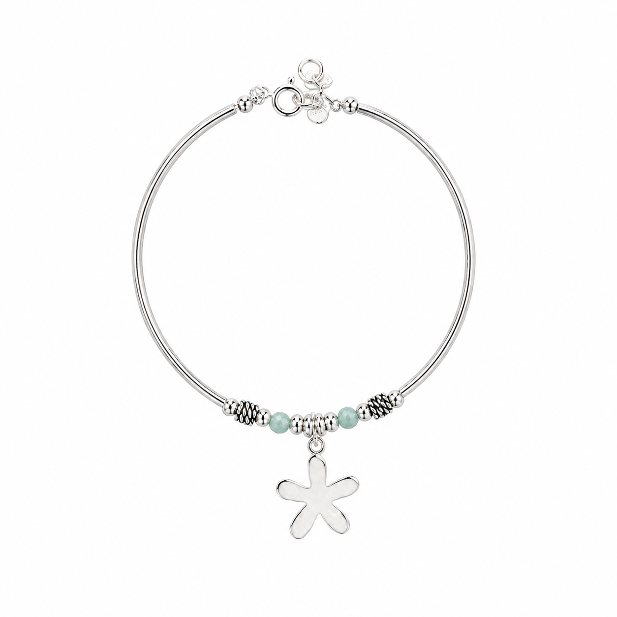 Flower charm bracelet