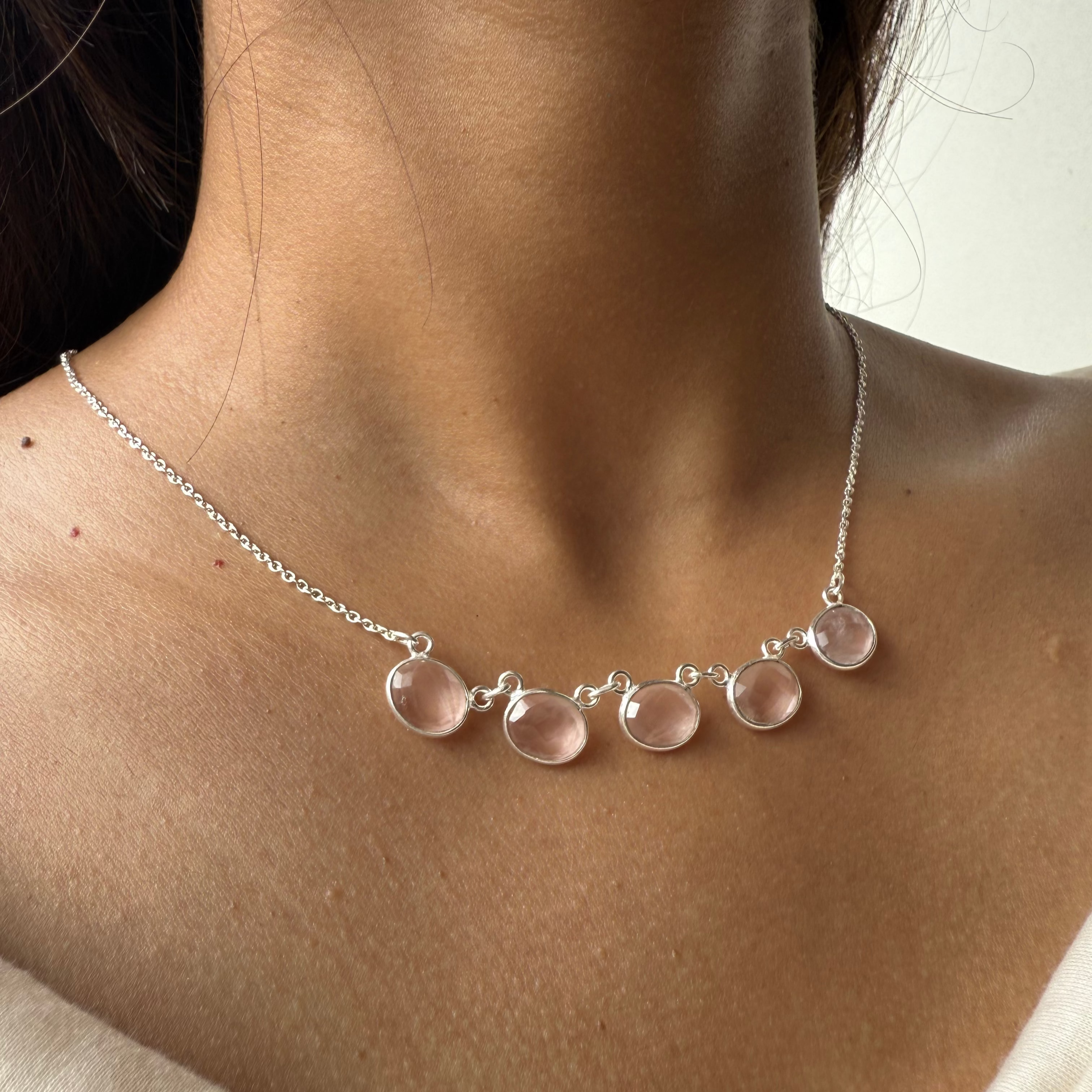 Rose quartz necklace
