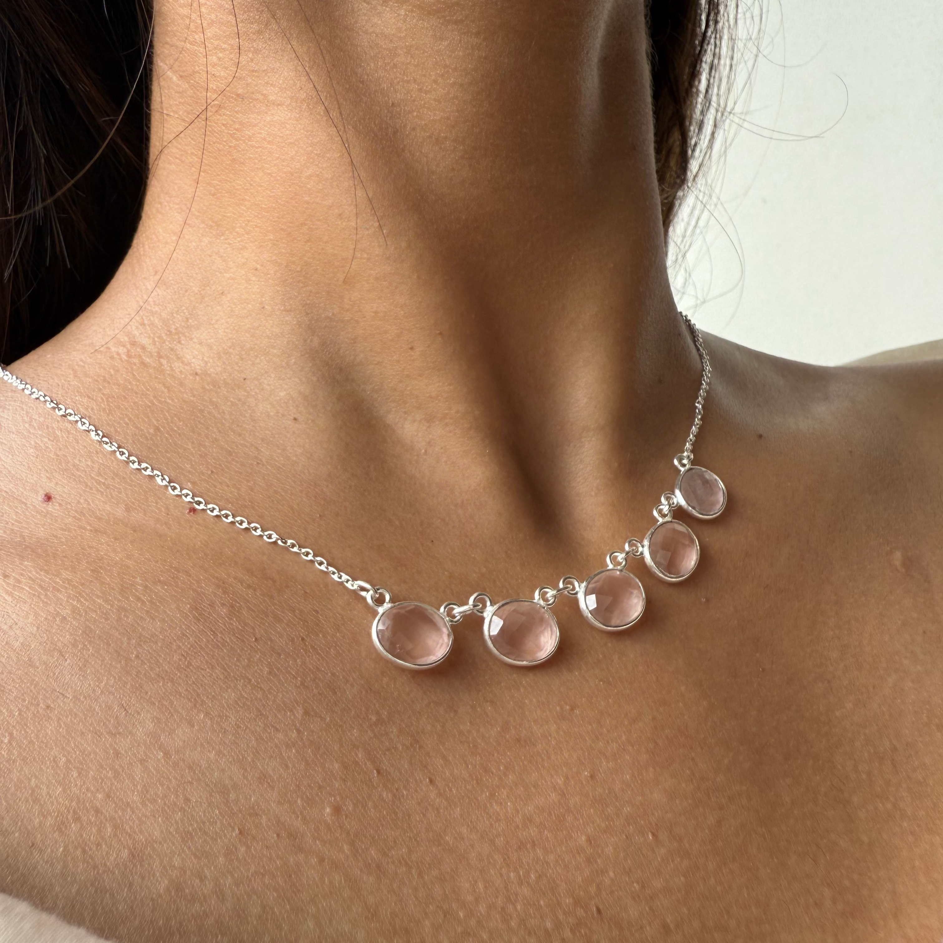 Rose quartz necklace