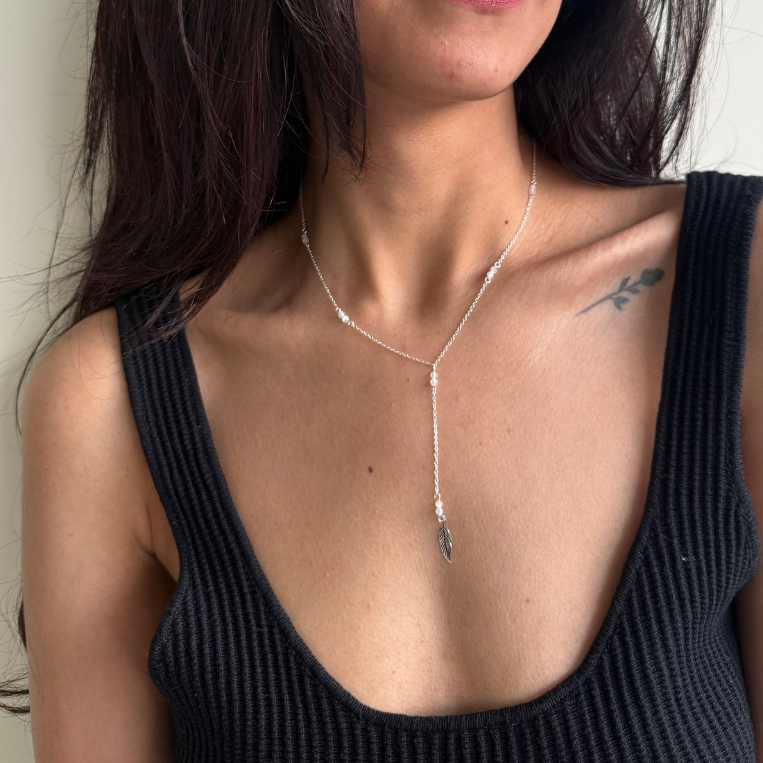 Dainty moonstone necklace