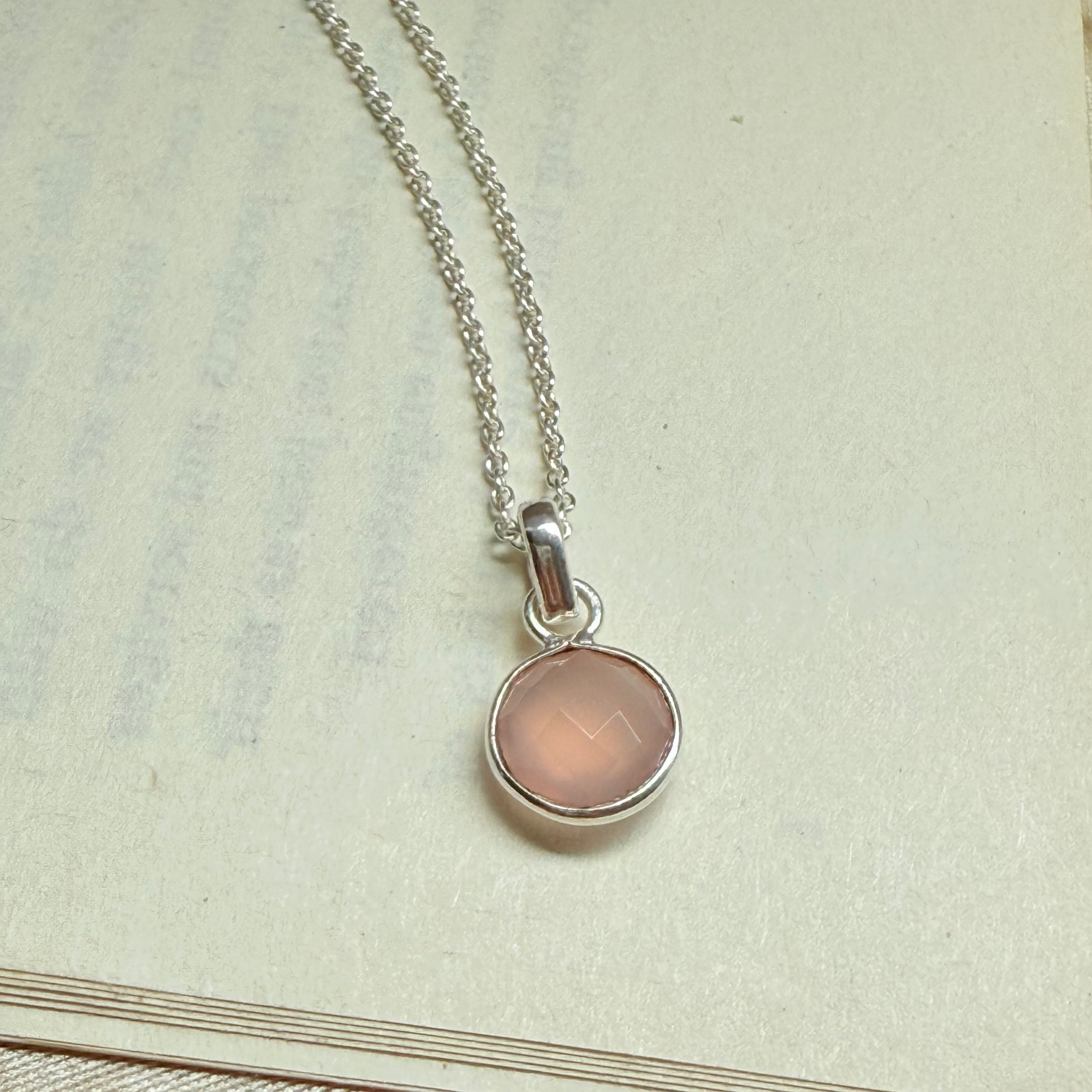 Rose quartz locket