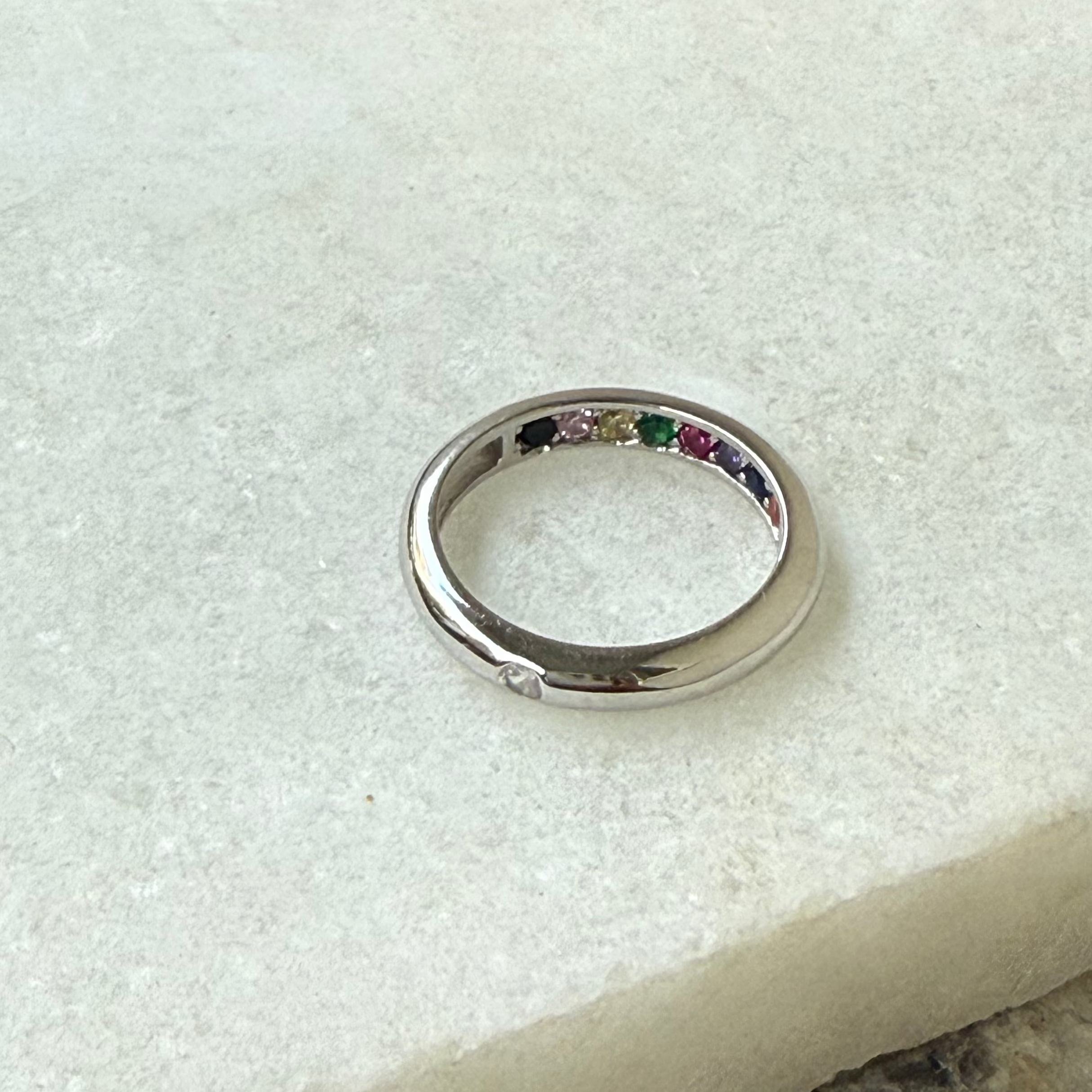 Zircon band ring