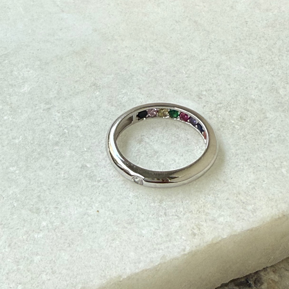 Zircon band ring