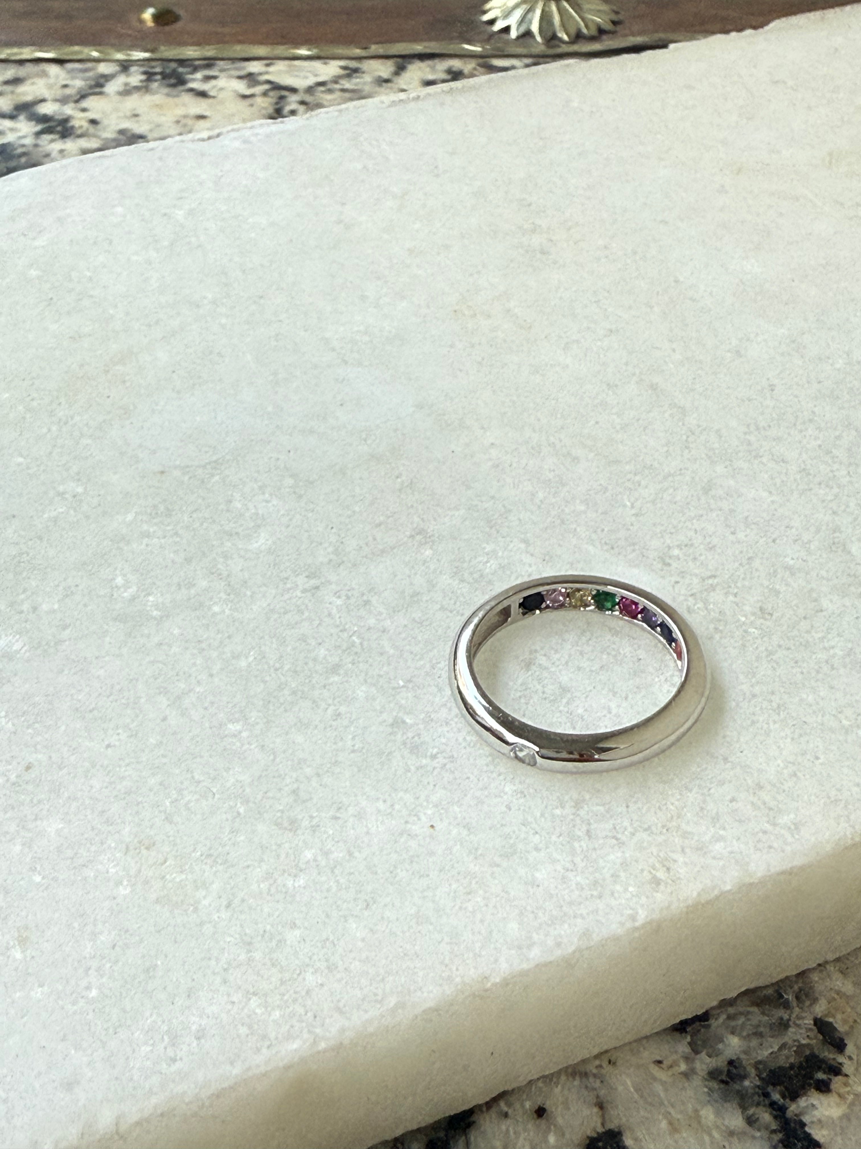 Zircon band ring