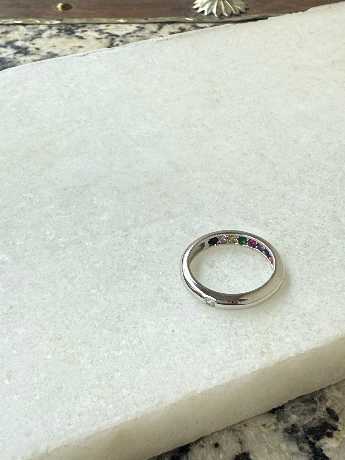 Zircon band ring