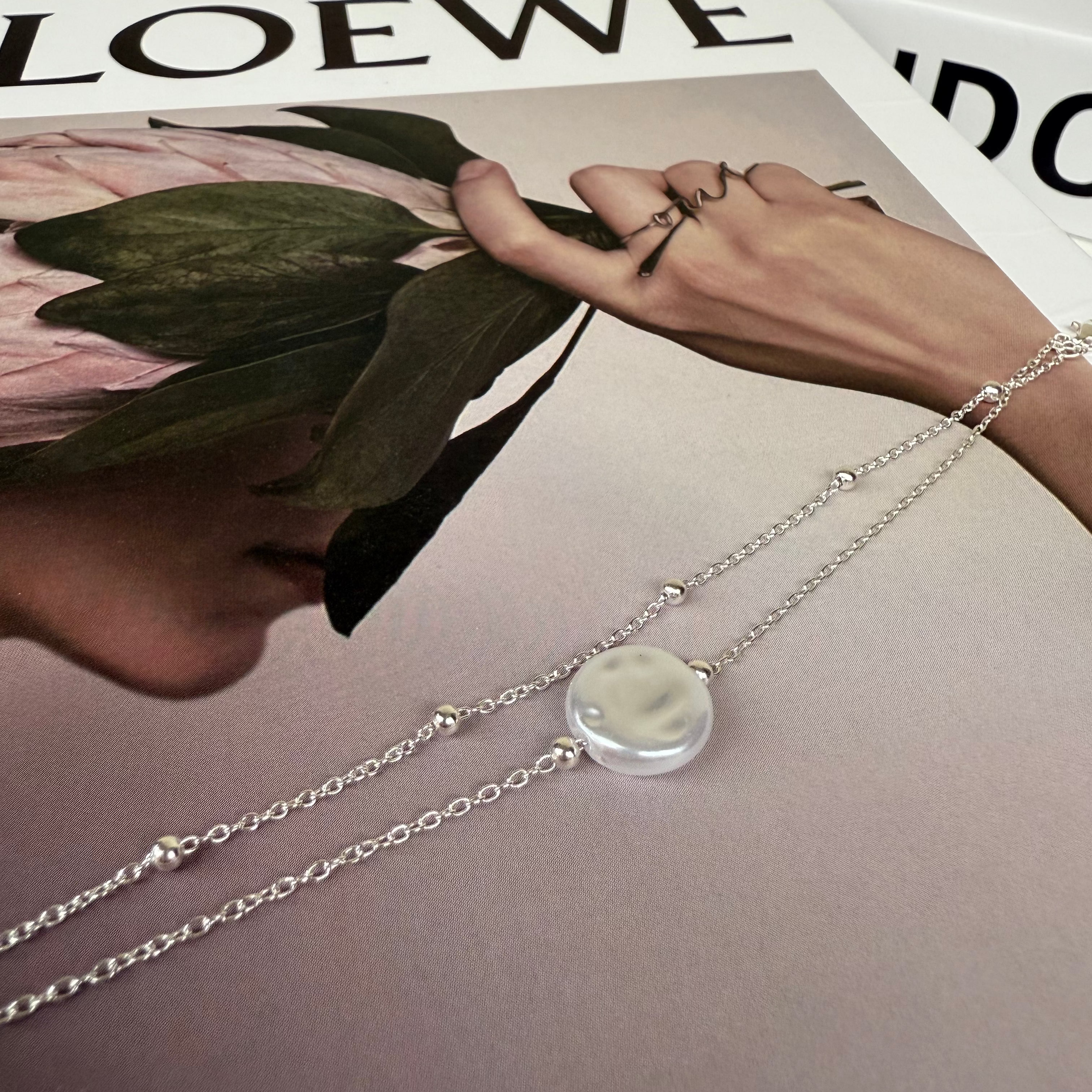 Double layer pearl bracelet