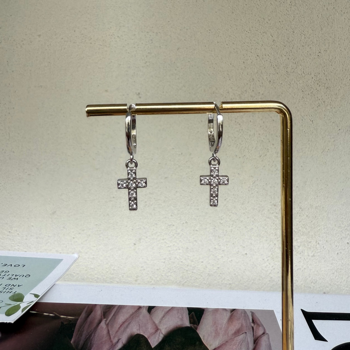 Cz cross hoops
