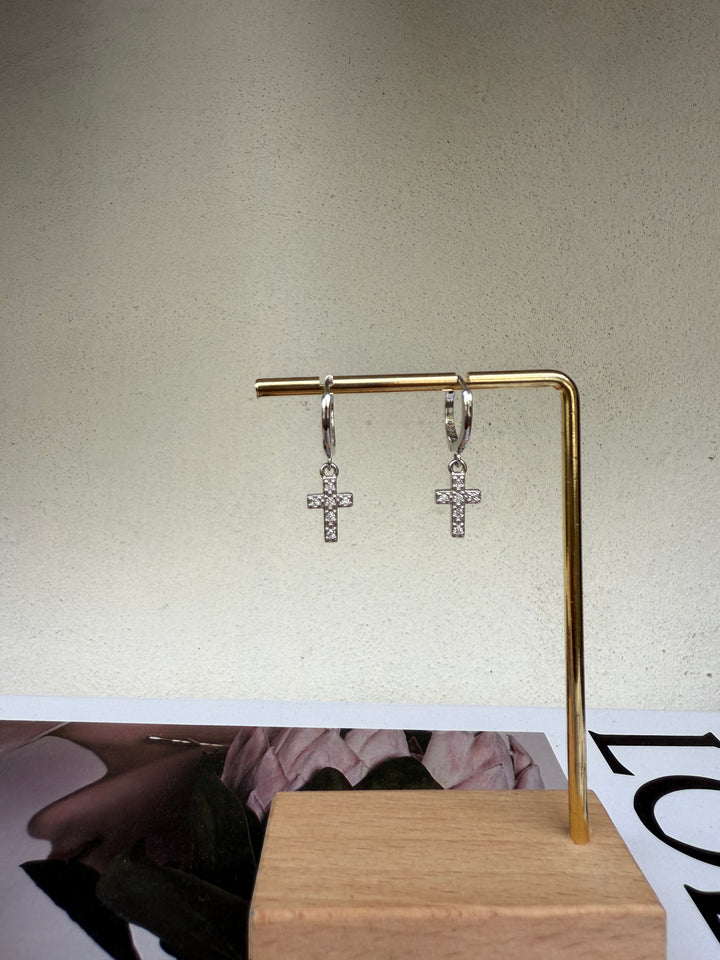 Cz cross hoops
