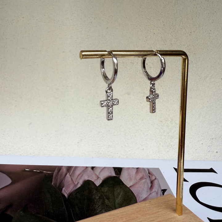 Cz cross hoops