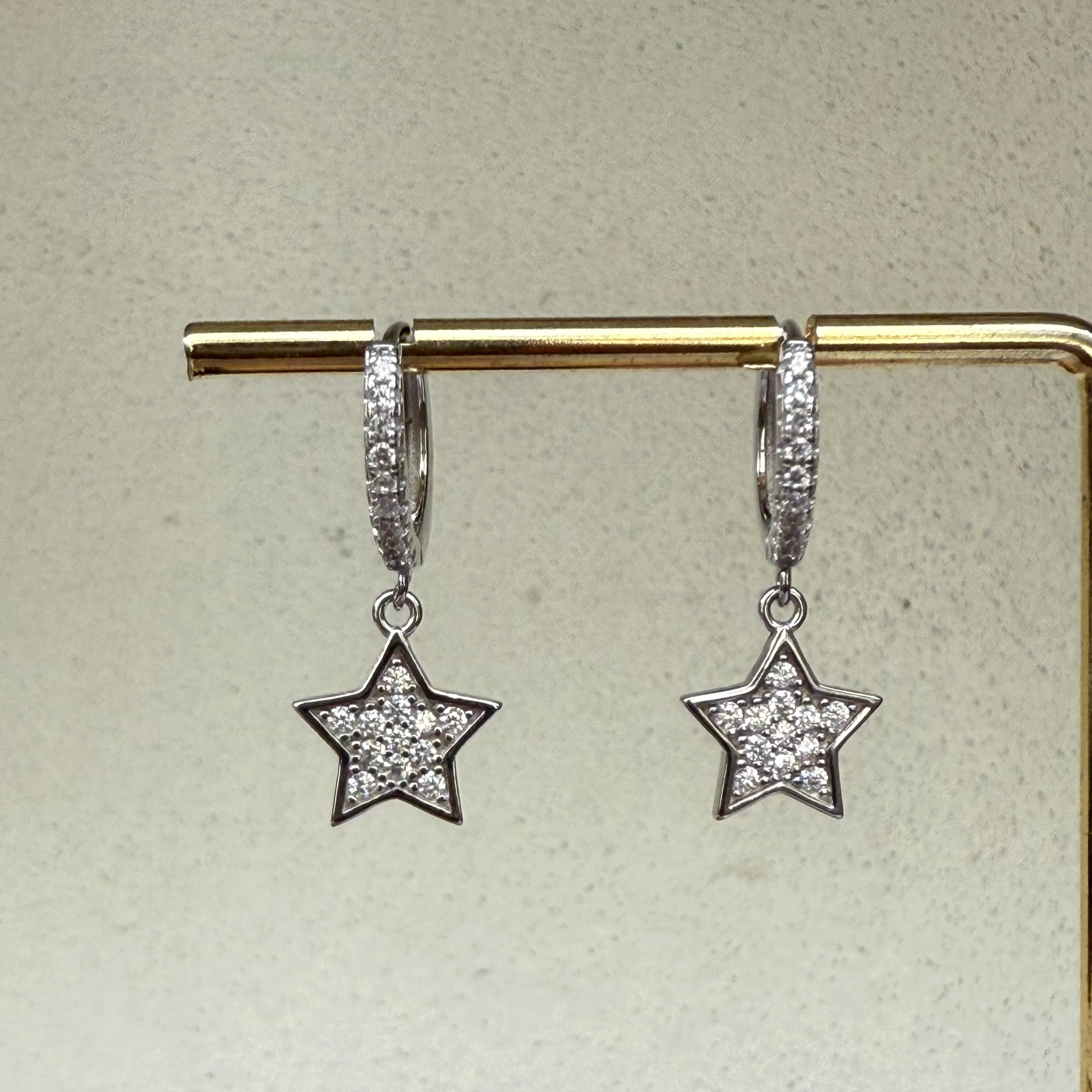Zircon star hoops