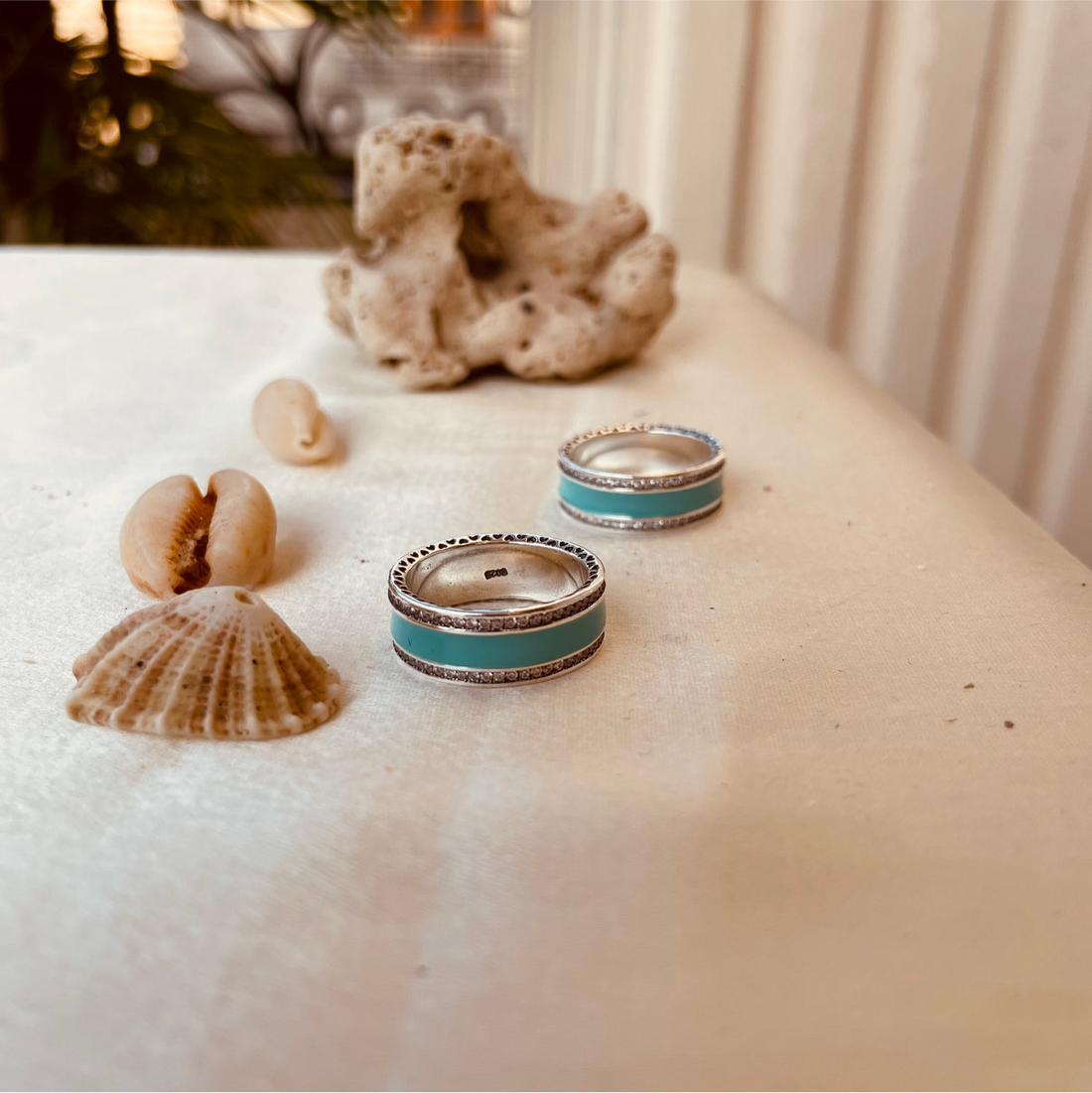 Turquoise band ring