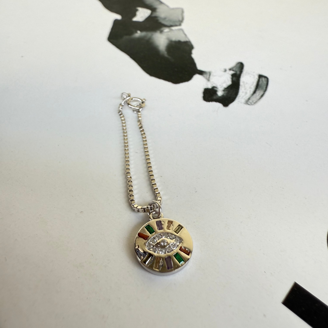 Evil eye watch charm