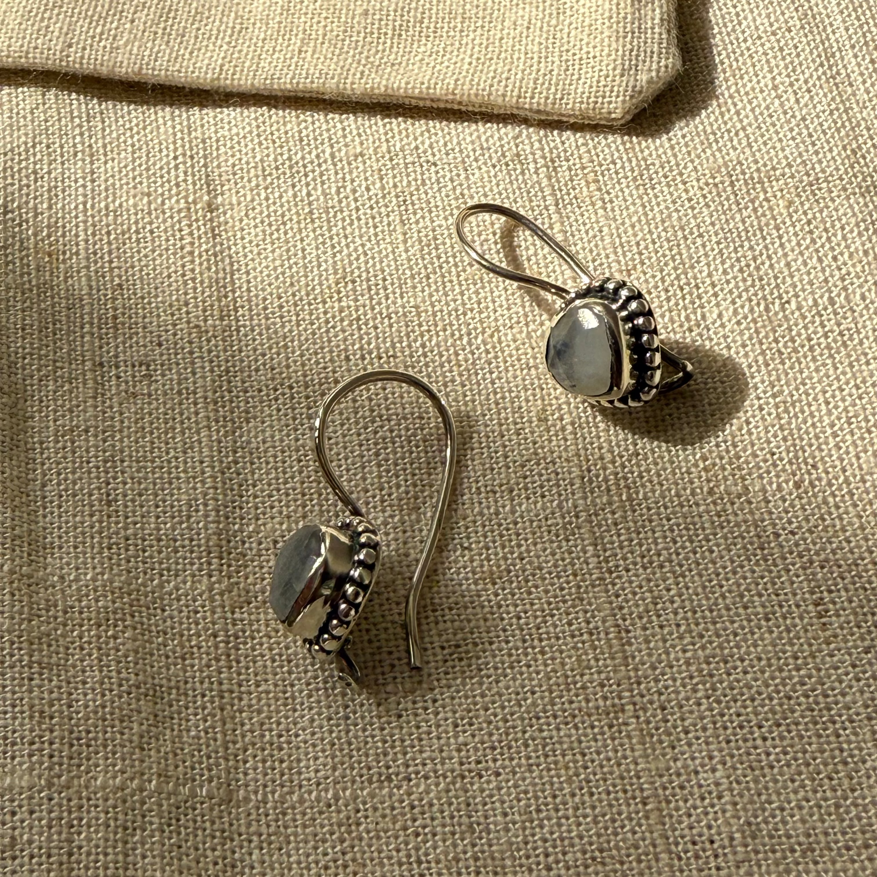 Moonstone hoops