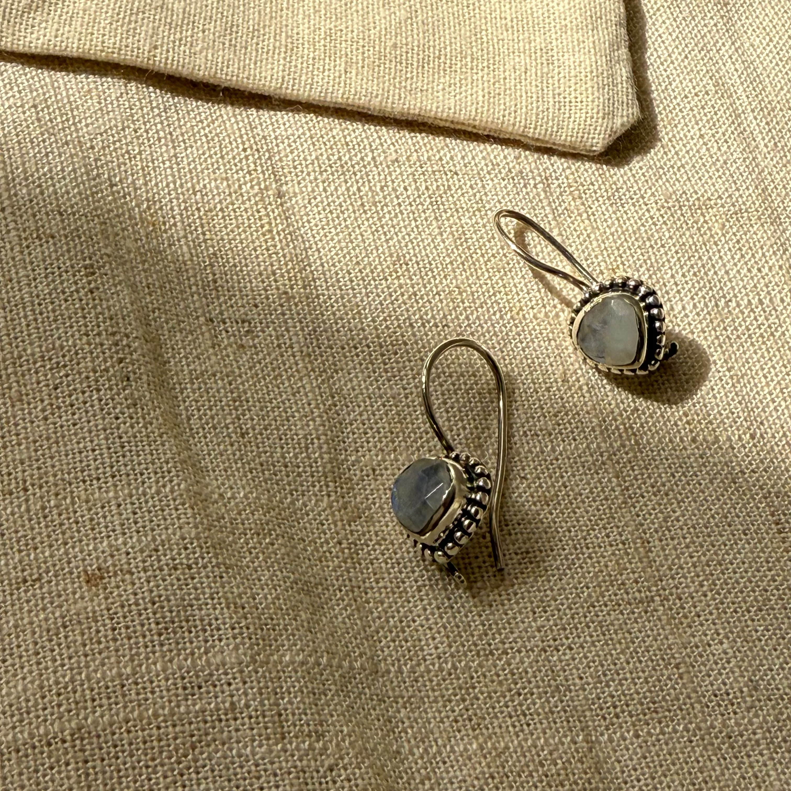 Moonstone hoops