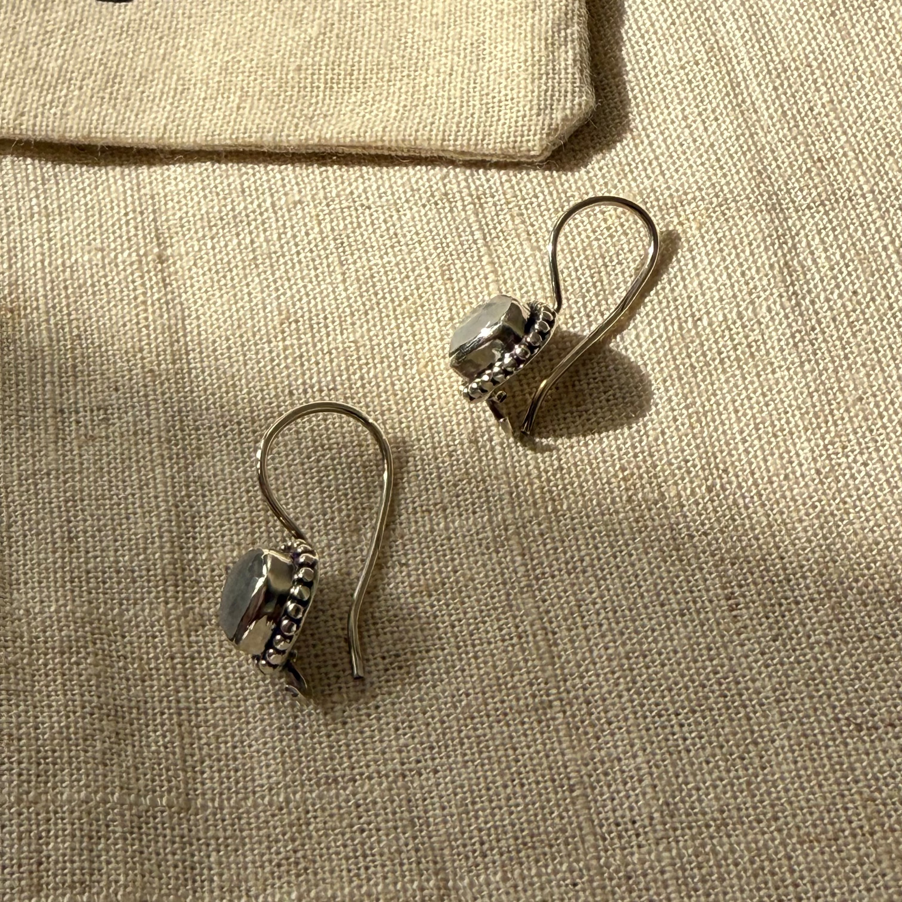 Moonstone hoops