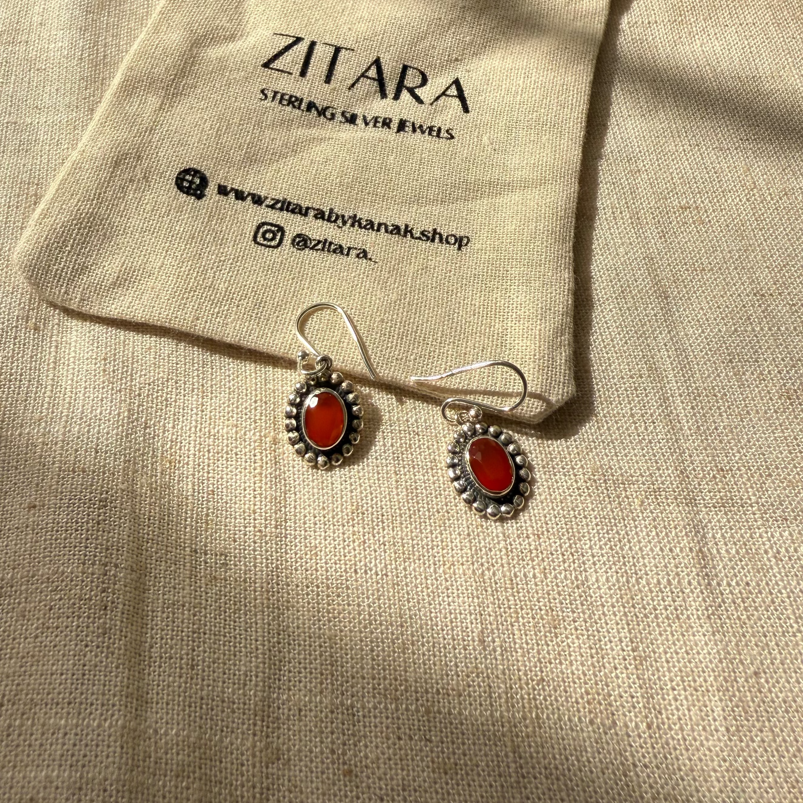 Carnelian julie earrings