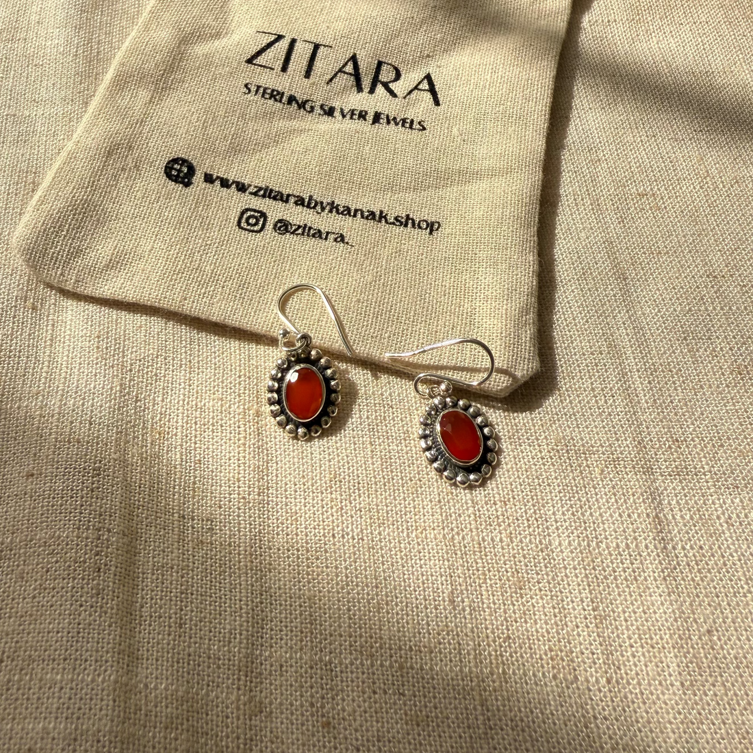 Carnelian julie earrings