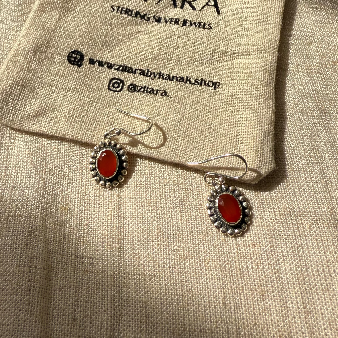 Carnelian julie earrings