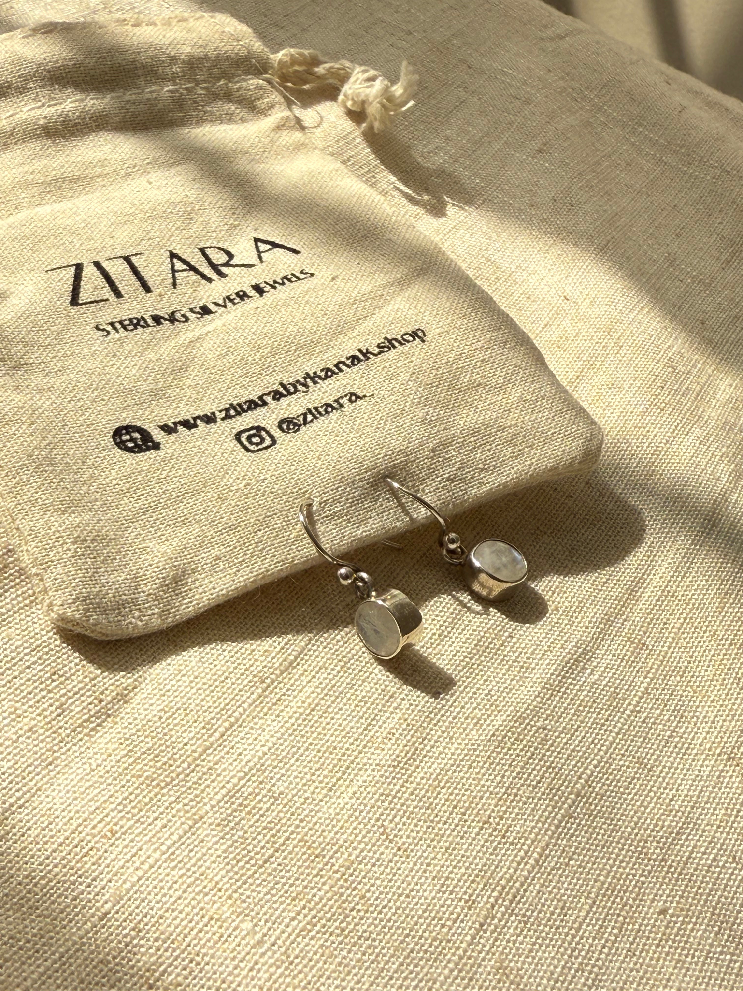 Moonstone diva earrings